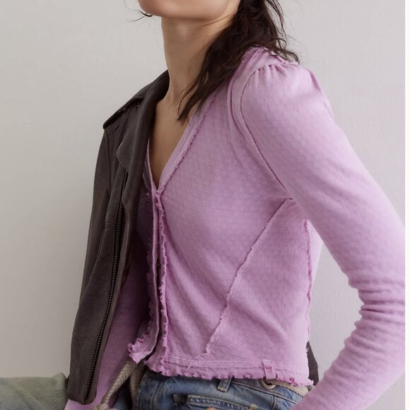 We The Free  Winnie Cardi, New, Large, Sweet Lilac - Picture 3 of 8